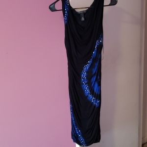 Black and blue dress